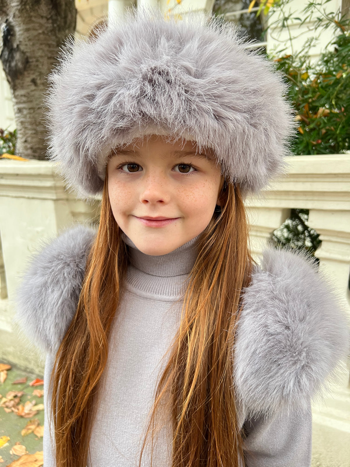 Light Grey Premium Faux Fur Headband