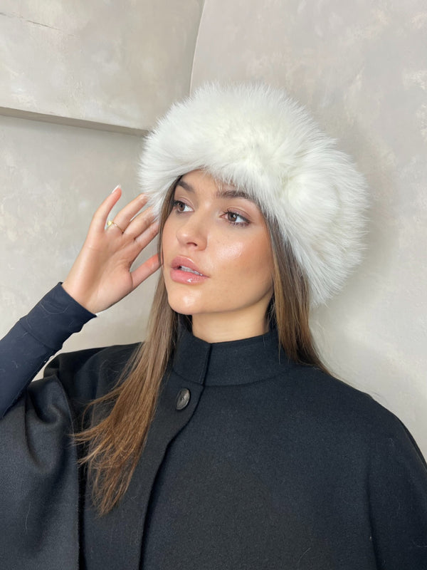 Cream Luxury Fur Headband