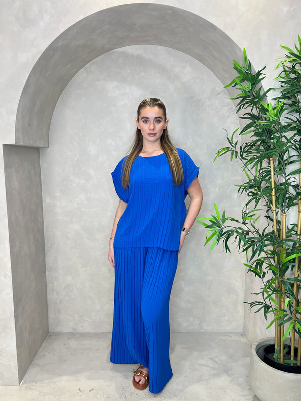 Pleated Top And Trouser Set