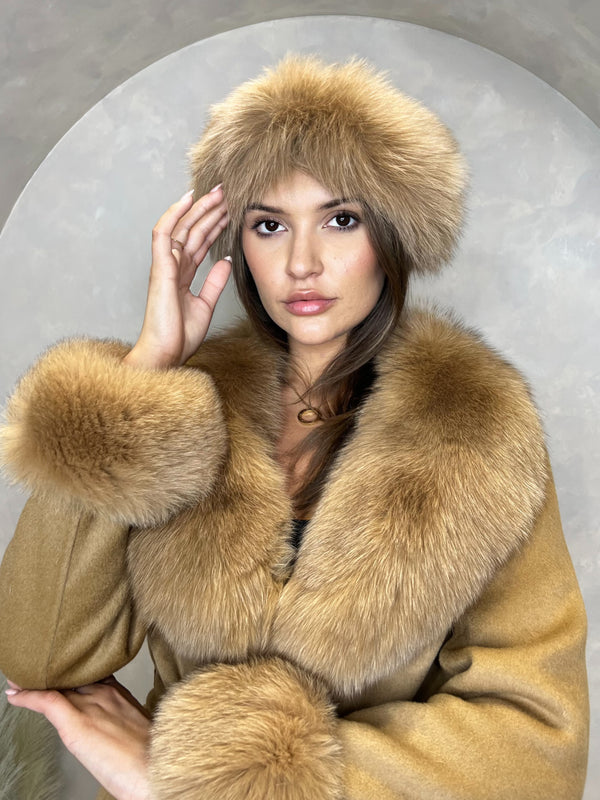 Tan Luxury Fur Headband