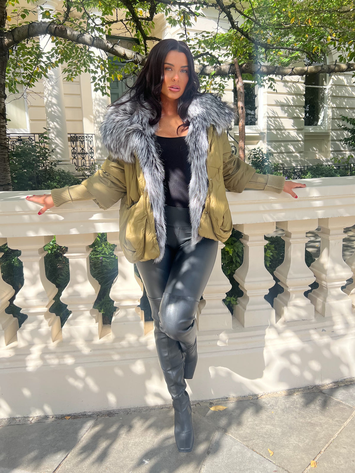 Luxury Fur Trim Jacket