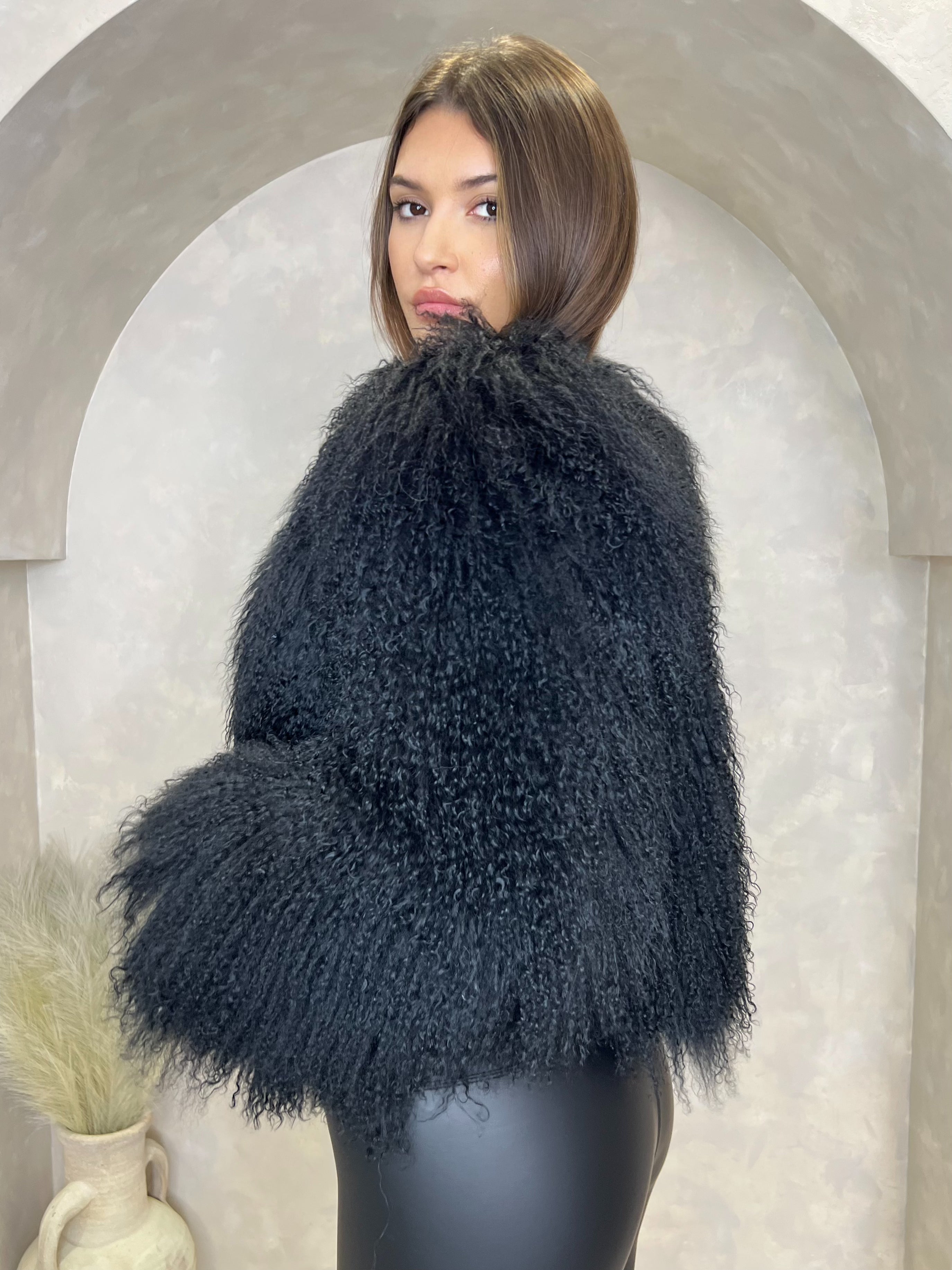 Mongolian fur coat deals