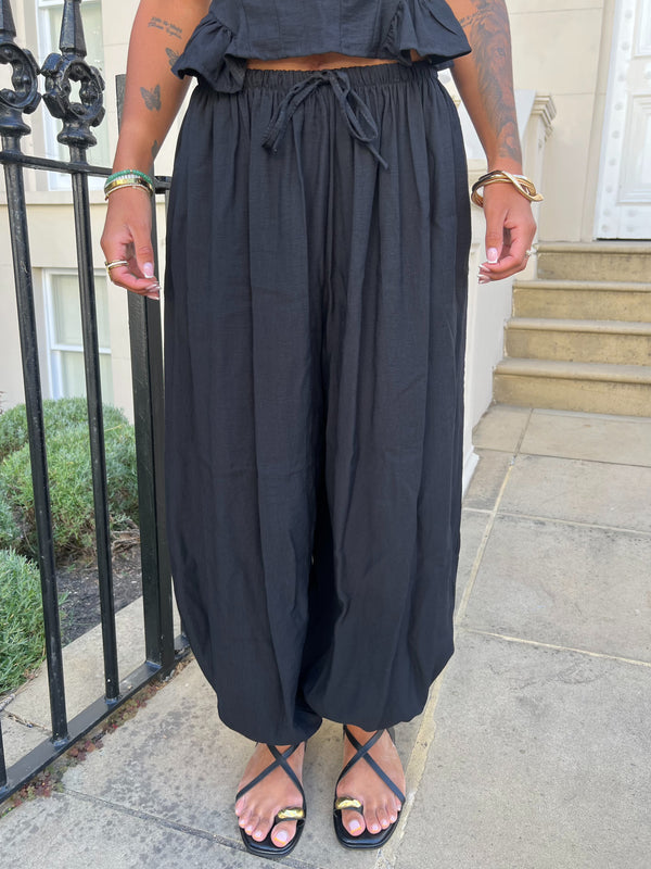 Military Black Harem Trouser - HL London