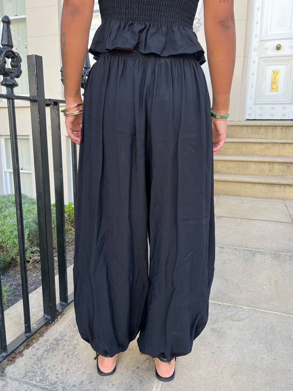 Military Black Harem Trouser - HL London