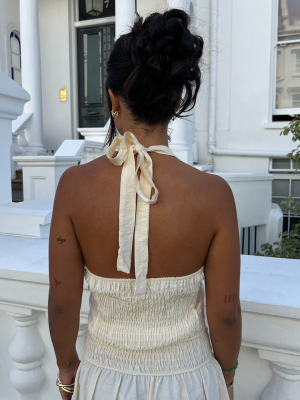 Military Beige Halter neck Top - HL London