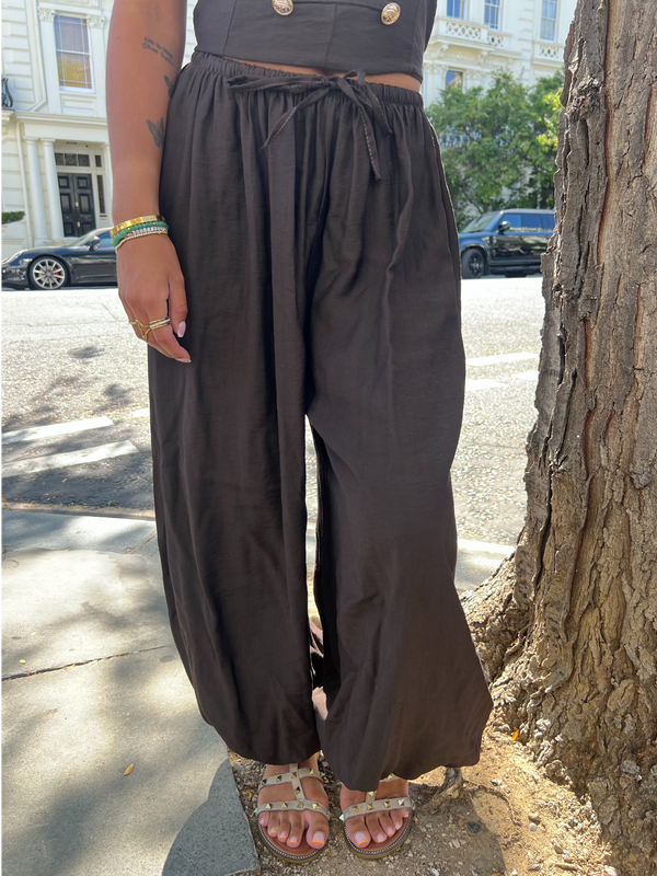 Military Chocolate Harem Trouser - HL London