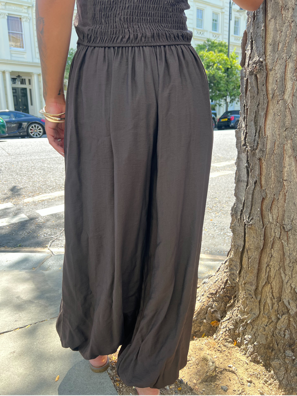 Military Chocolate Harem Trouser - HL London