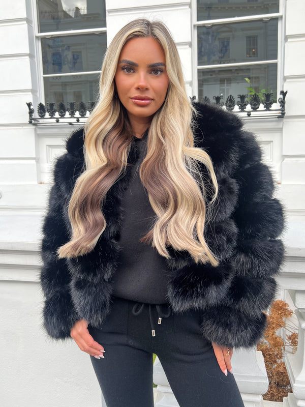 Black Premium Faux Fur Jacket