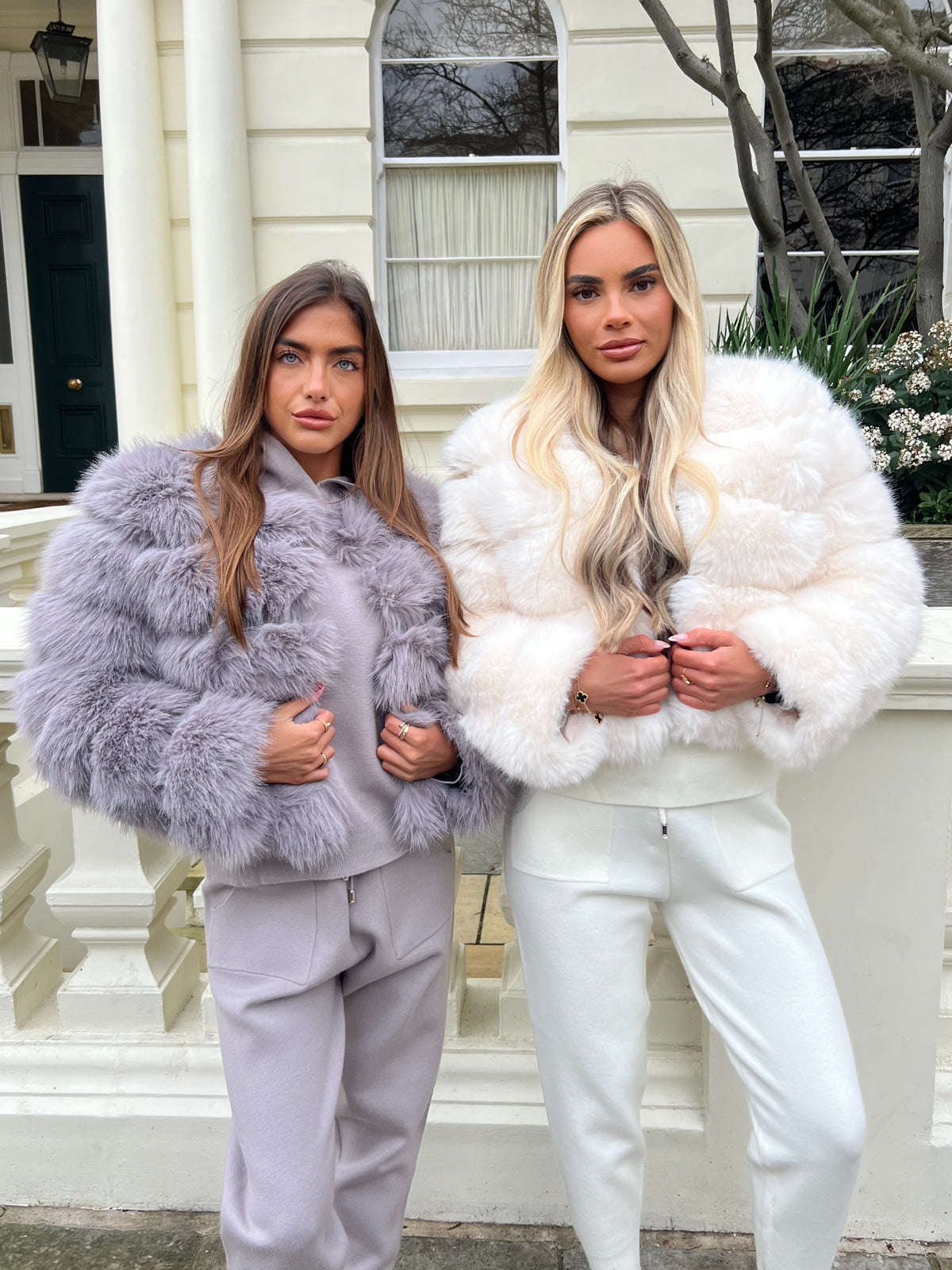Light Grey Premium Faux Fur Jacket - H&L – H&L