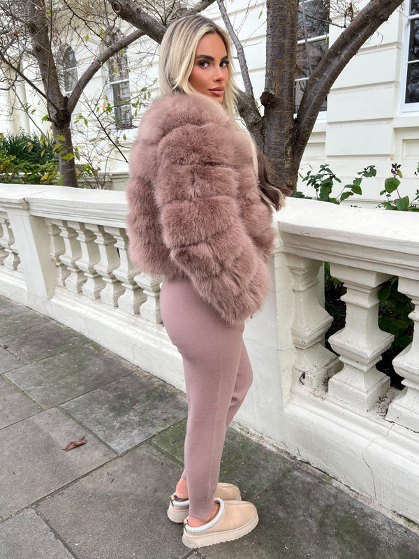 Taupe Premium Faux Fur Jacket
