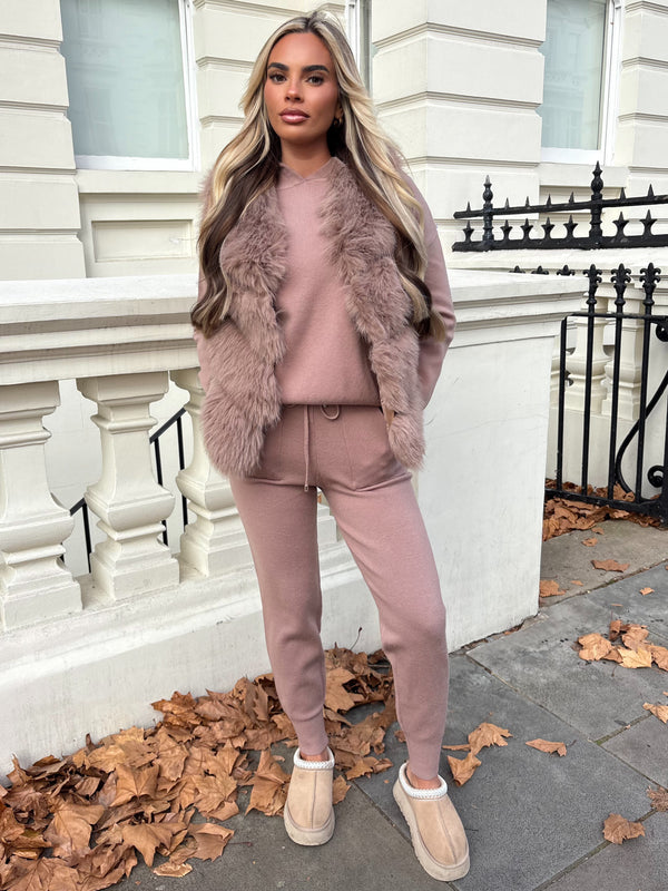 Taupe Premium Faux Fur Gilet