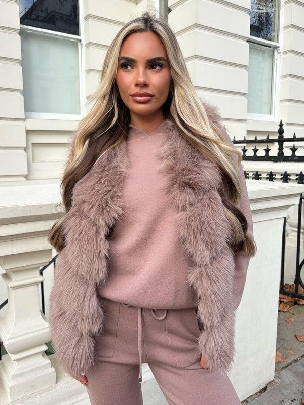 Taupe Premium Faux Fur Gilet