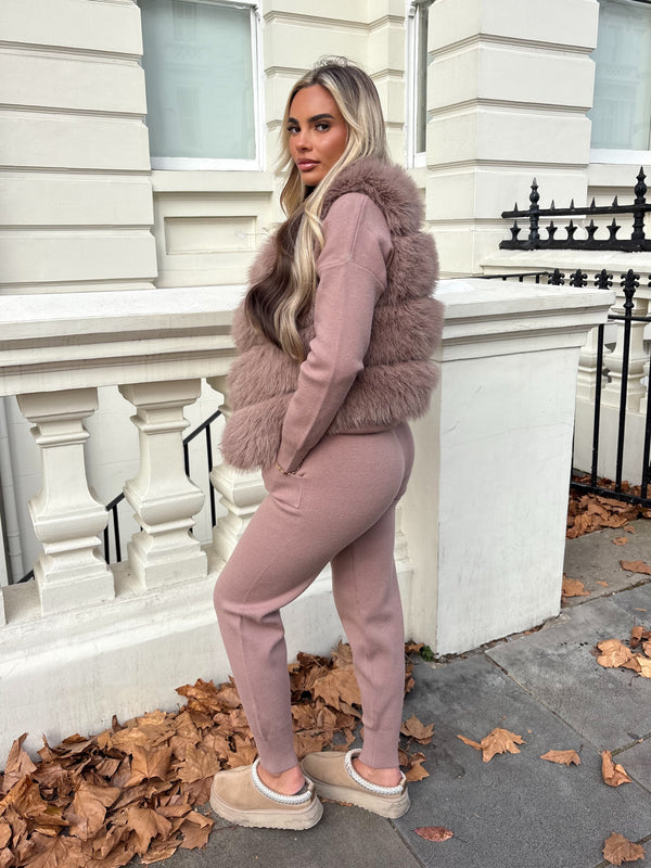 Taupe Premium Faux Fur Gilet