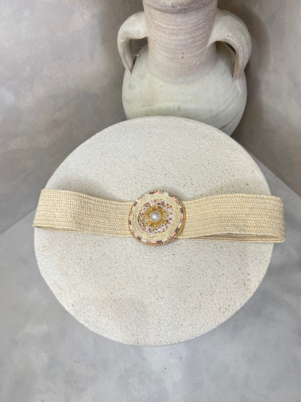 Circle Pearl Detail Belt