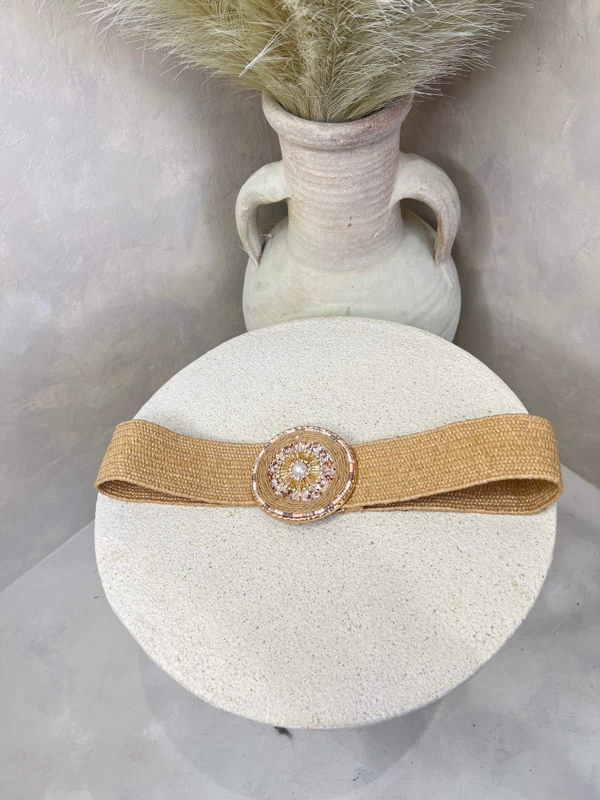 Circle Pearl Detail Belt