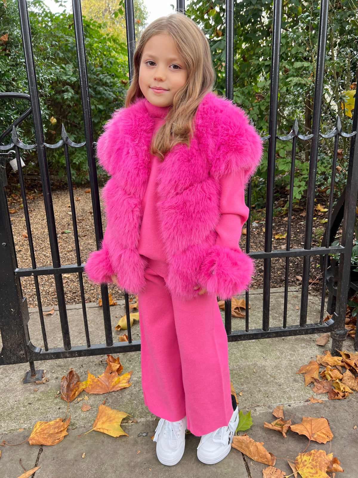 Hot Pink Premium Faux Fur Short Gilet