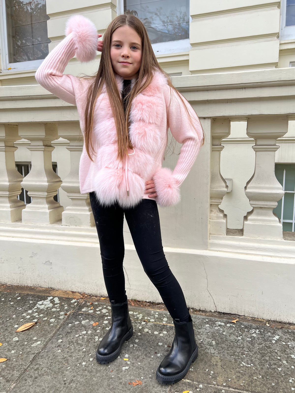 Pink Luxury Fur Cardigan