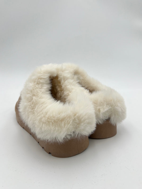 Dark Beige Moccasin Style Slip on Shoe in Dark Beige / 3/36 - HL London