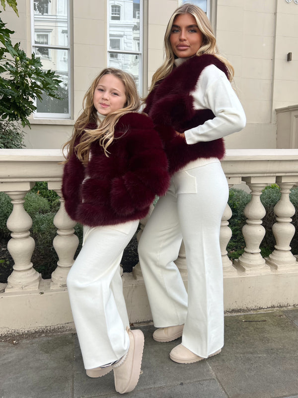 Burgundy Premium Faux Fur Gilet