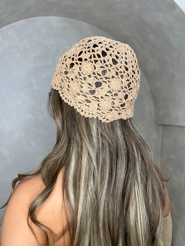 Camel Crochet Skull Cap - HL London