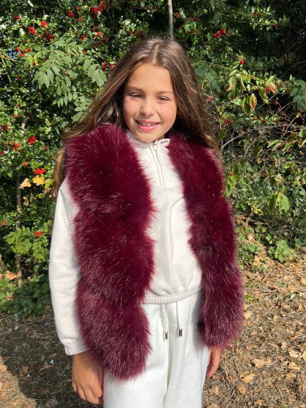 Ensemble de vêtements d'intérieur en fausse fourrure de qualité supérieure beige clair pour enfants  in Beige clair / 3-4 - HL London
