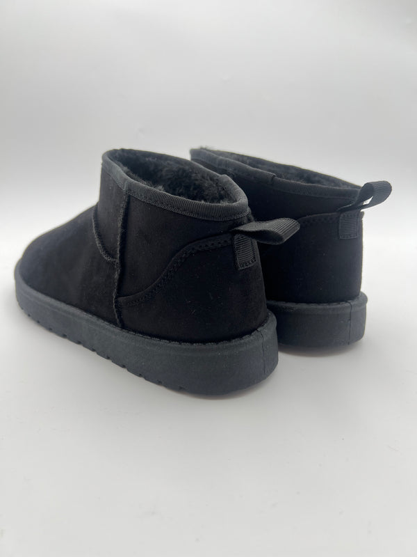 Black Mini Faux Fur Boot in Black / 36/3 - HL London