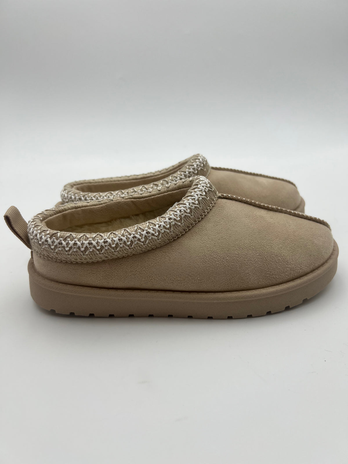 Dark Suede Style Backless Slippers
