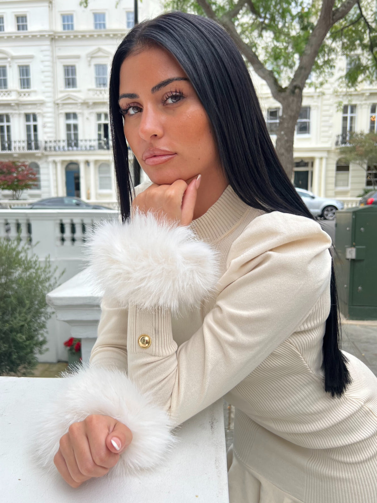 Snap Band Premium Faux Fur Cuffs