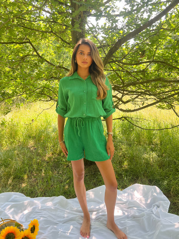 Sorrento Green Drawstring Shorts