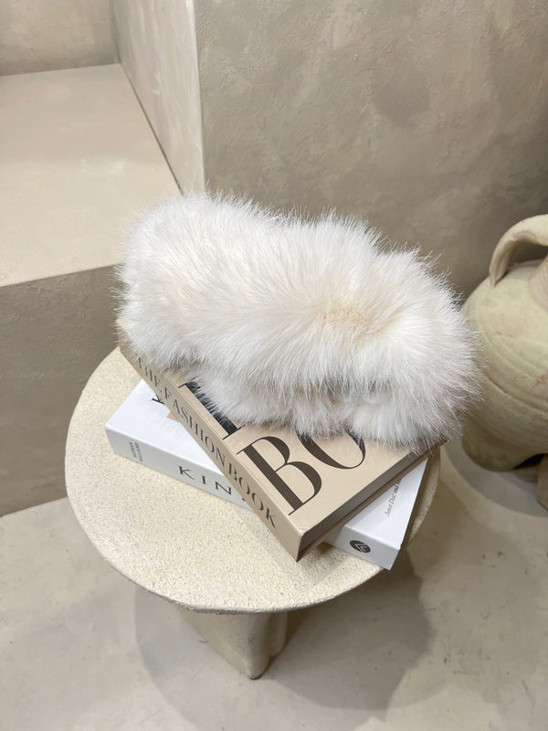 Babies Cream Premium Faux Fur Headband