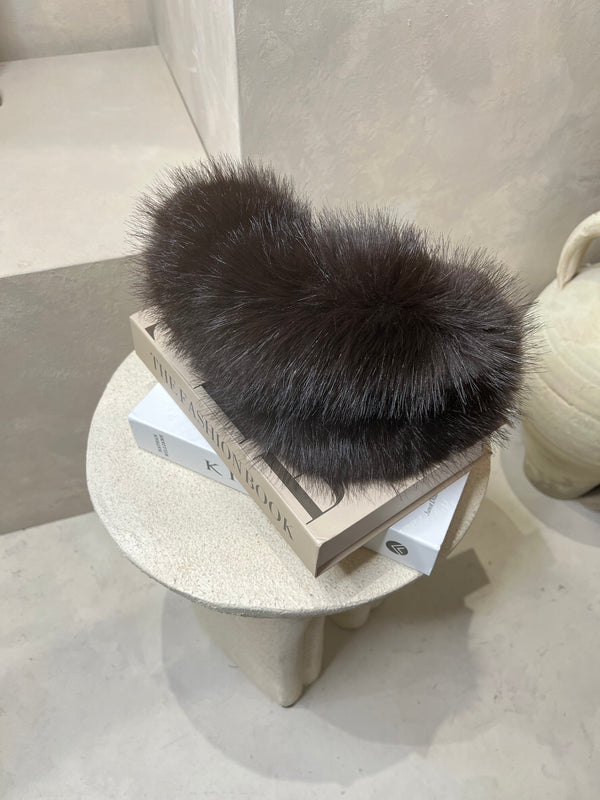 Babies Chocolate Premium Faux Fur Headband