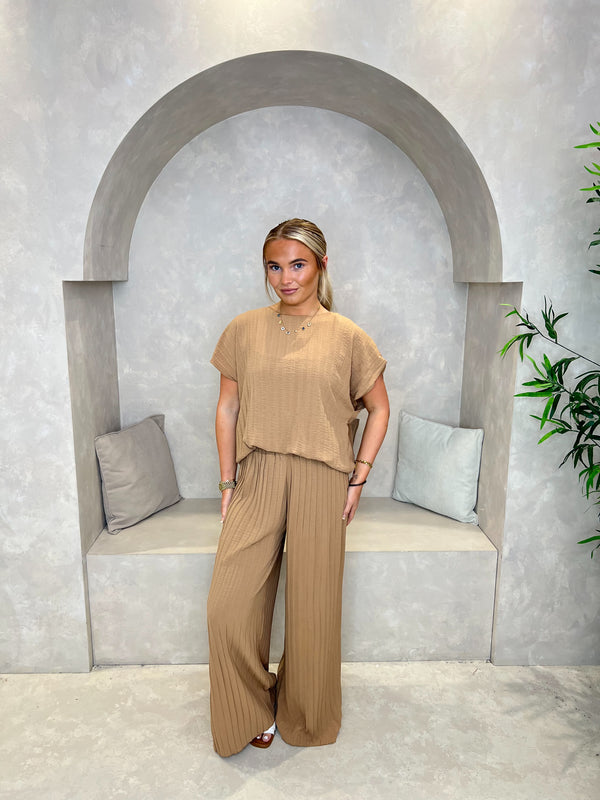 Pleated Top And Trouser Set