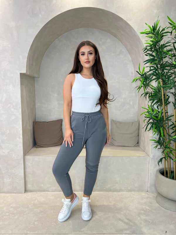 Straight Leg Trousers With Drawstring