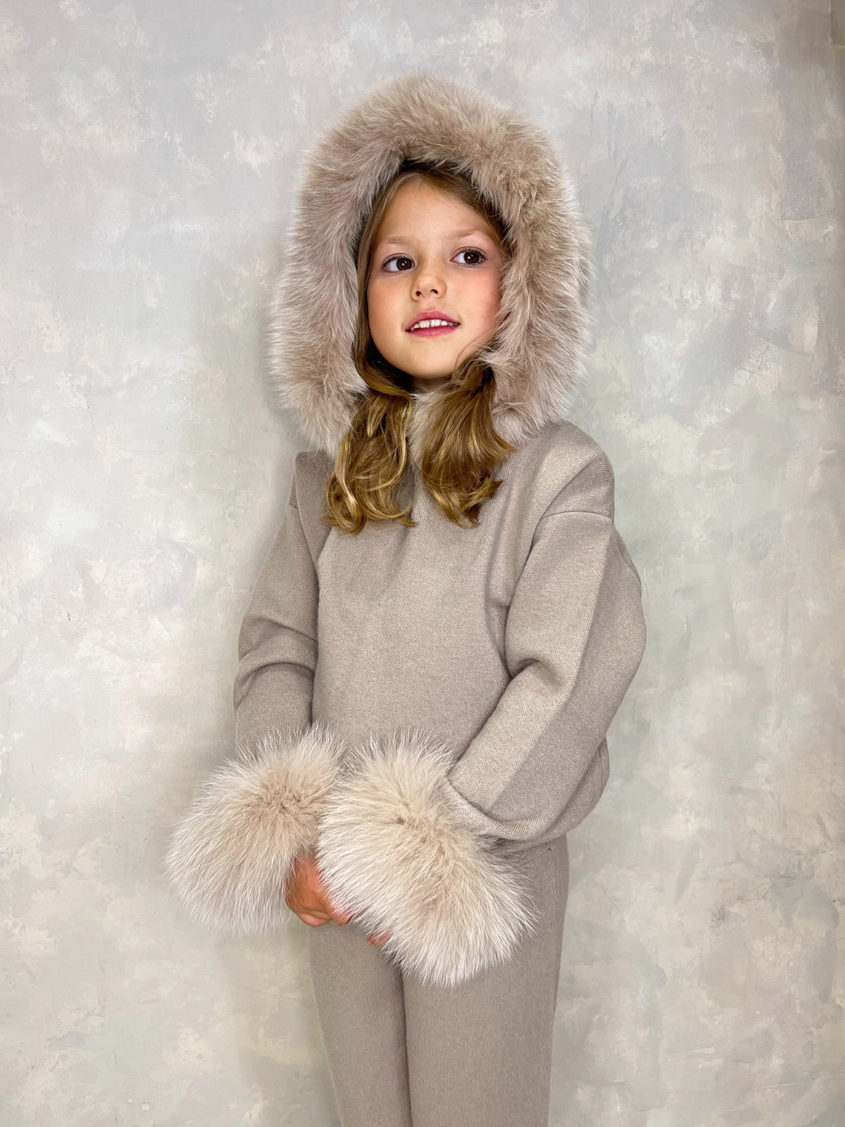 Luxury Fur Trim Hood & Cuff Tracksuit