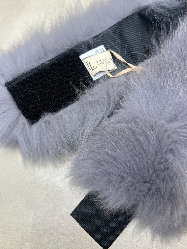 Grey Luxury Fur Headband