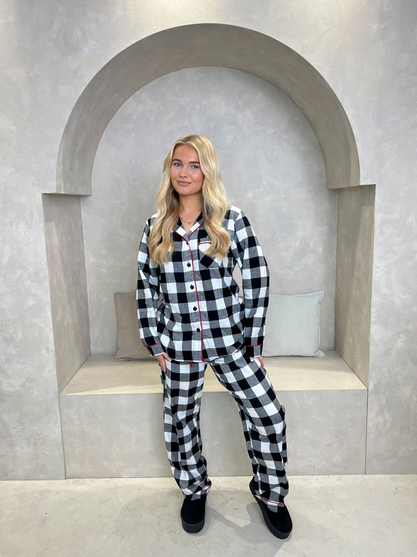 Check Button Up Pyjamas