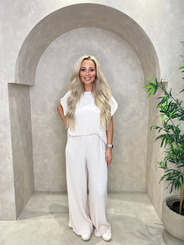 Pleated Top And Trouser Set