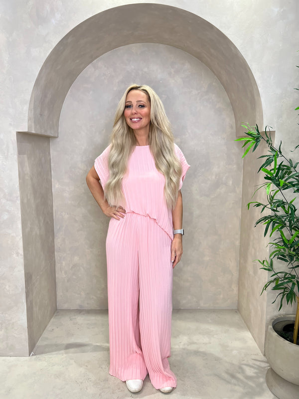 Pleated Top And Trouser Set