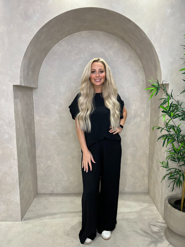 Pleated Top And Trouser Set