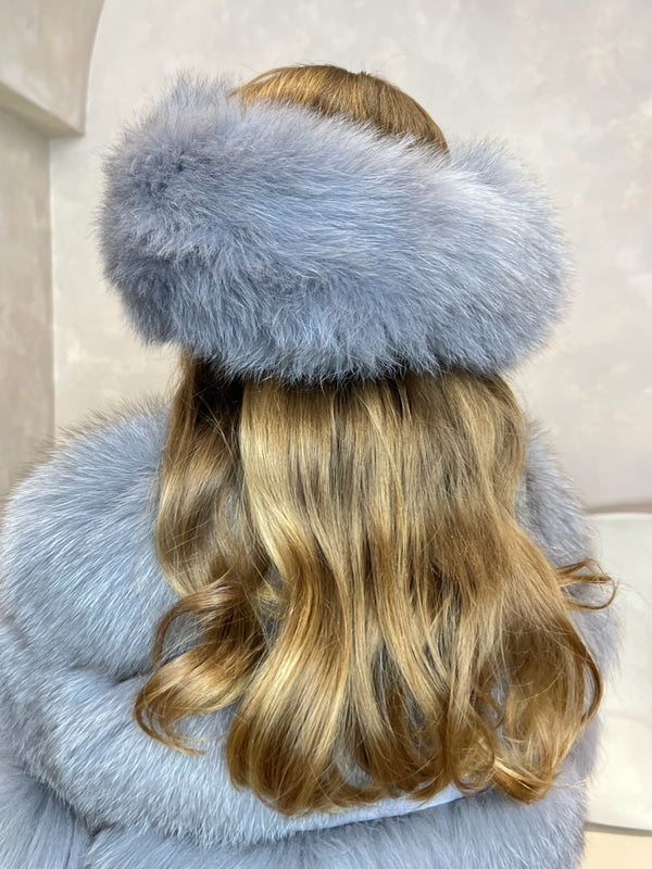 Childrens Dark Grey Luxury Fur Headband