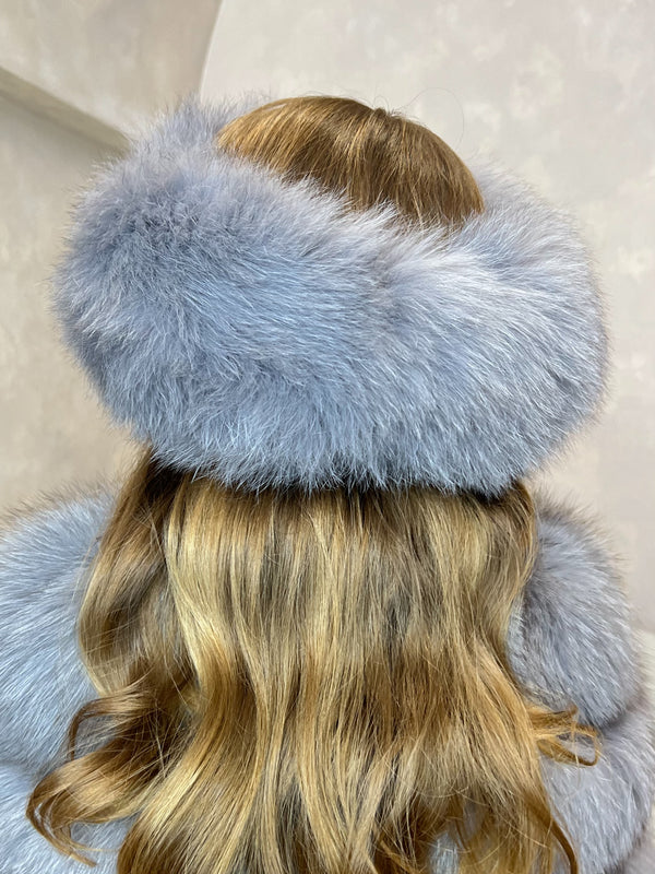 Childrens Dark Grey Luxury Fur Headband