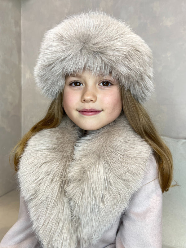Childrens Latte Luxury Fur Adjustable Headband
