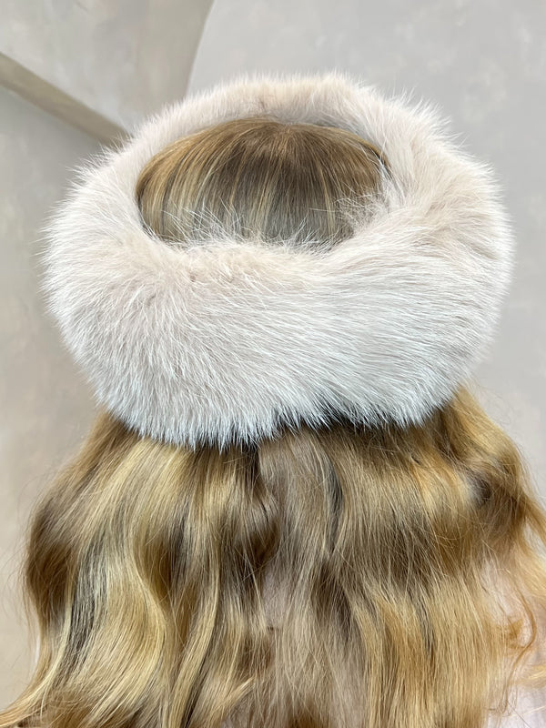 Childrens Latte Luxury Fur Adjustable Headband