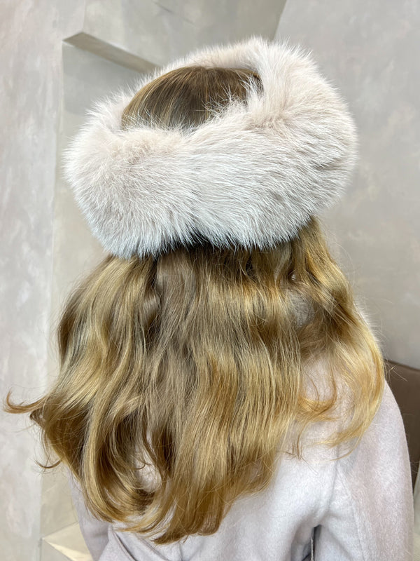 Childrens Latte Luxury Fur Adjustable Headband