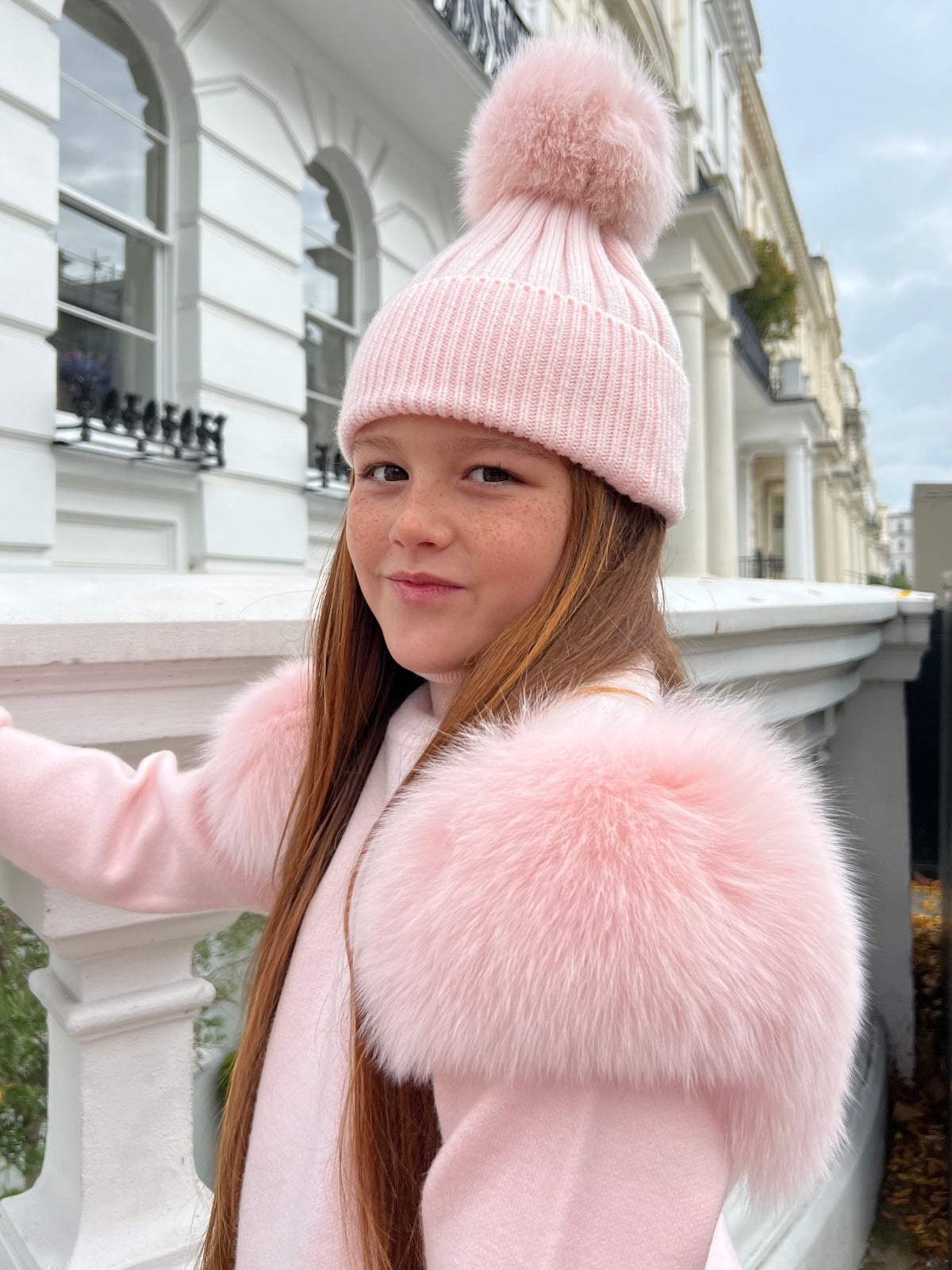 Pink Luxury Fur Bobble Hat