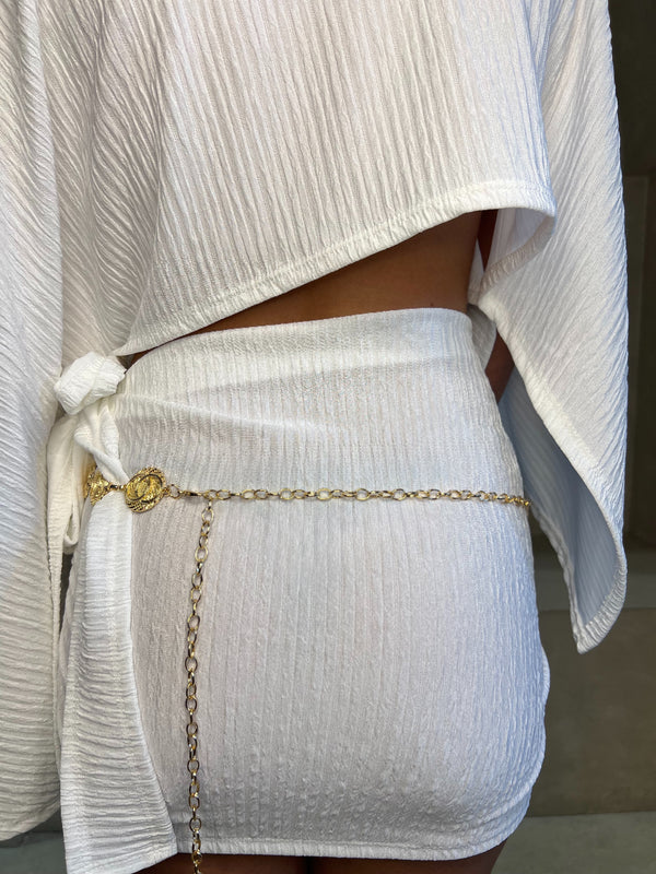Gold Interlock Ring Chain Belt - HL London