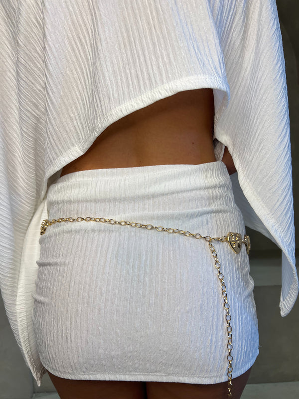 Gold Heart Chain Belt - HL London