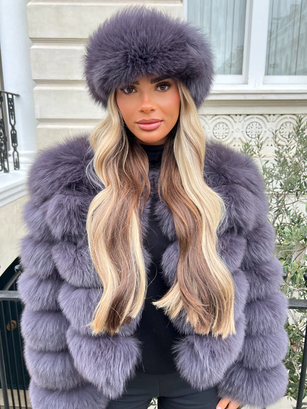 Charcoal Luxury Fur Headband
