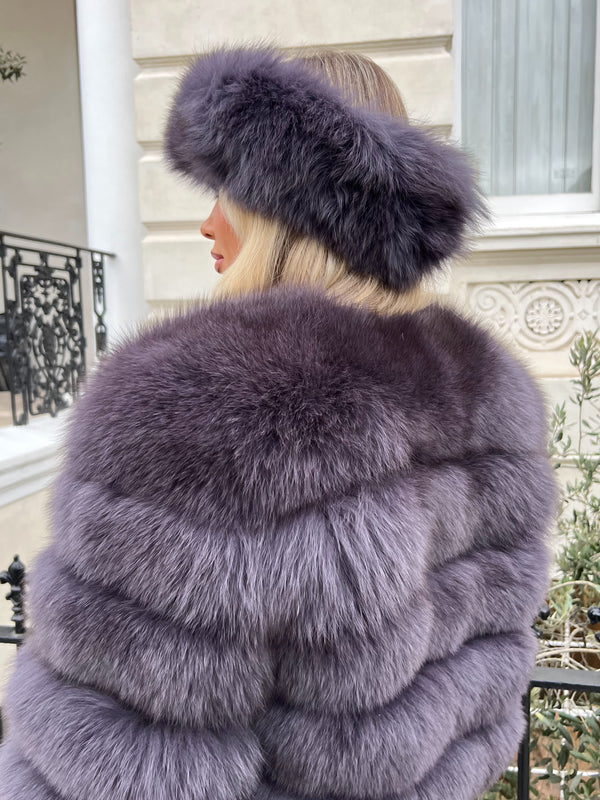Charcoal Luxury Fur Headband