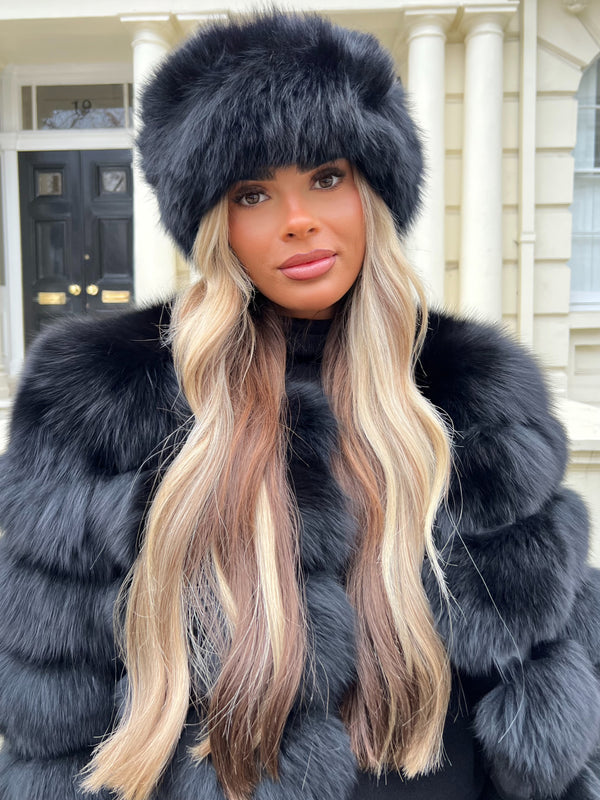 Black Luxury Fur Headband
